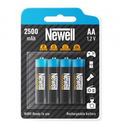 Baterie akumulatory AA NiMH 2,5 Ah Newell 1,2 V zestaw 4 sztuki (2500 mAh; SKU: NL1966)