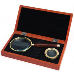 Zestaw lup w mosiężnej oprawie Ambassador Brass Magnifier Set (Celestron, SKU: 22301)