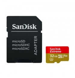 Karta pamięci Sandisk micro SD 32GB EXTREME microSDHC 100MB/s C10 UHS-I U3, V30, A1+ adapter do kamer sportowych GoPro