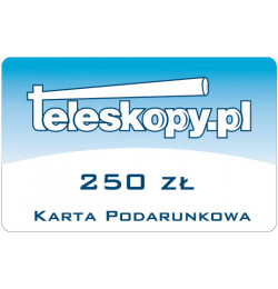 Bon podarunkowy na zakupy w Teleskopy.pl - 250 PLN (aka bon prezentowy / karta podarunkowa prezentowa / voucher)