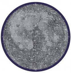 Mapa Księżyca obserwacyjna fi=30 cm wodoodporna