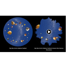 Hot Air Balloon Festival & Famous Mountains - dysk (dwupak sceniczny) do planetarium Sega Toys (Astrial)