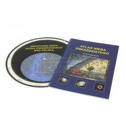 Obrotowa mapa nieba fi=30cm + Atlas nieba gwiaździstego do 6,5 mag (ZESTAW PROMOCYJNY)